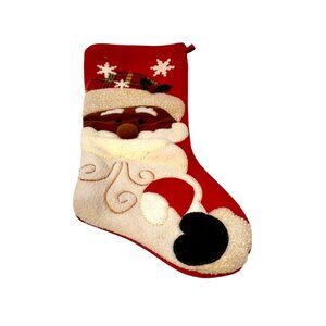 Prima Creations 3D Santa Christmas Stocking With Appliqué Decor